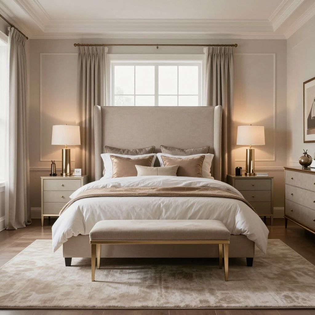 Luxe hotel feel teen girl bedroom idea