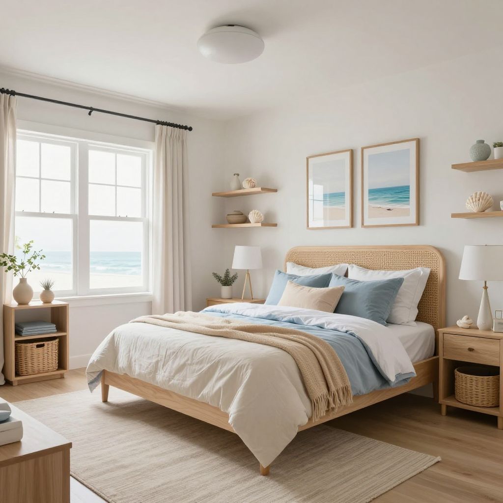 Coastal fresh bedroom teen girl bedroom idea