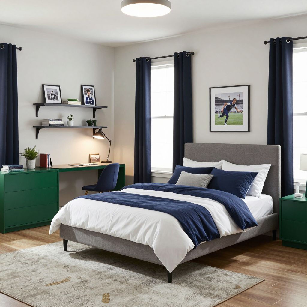 Sporty and clean teen girl bedroom idea