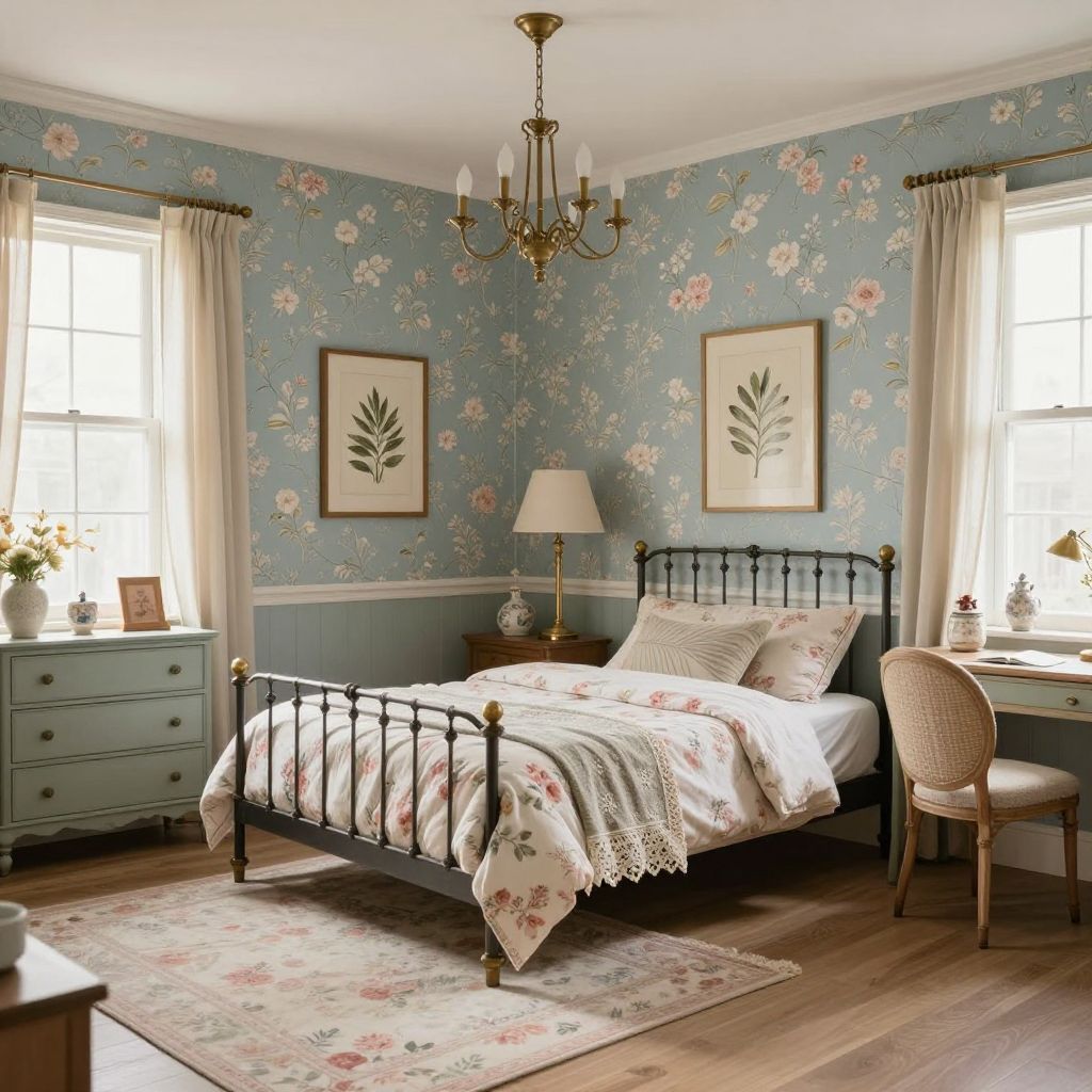 Vintage inspired charm teen girl bedroom idea