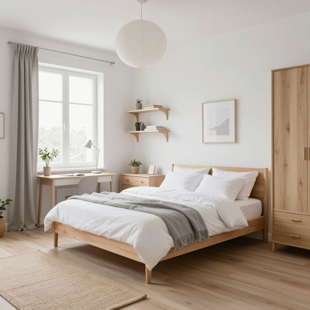 Scandinavian teenage girl bedroom idea