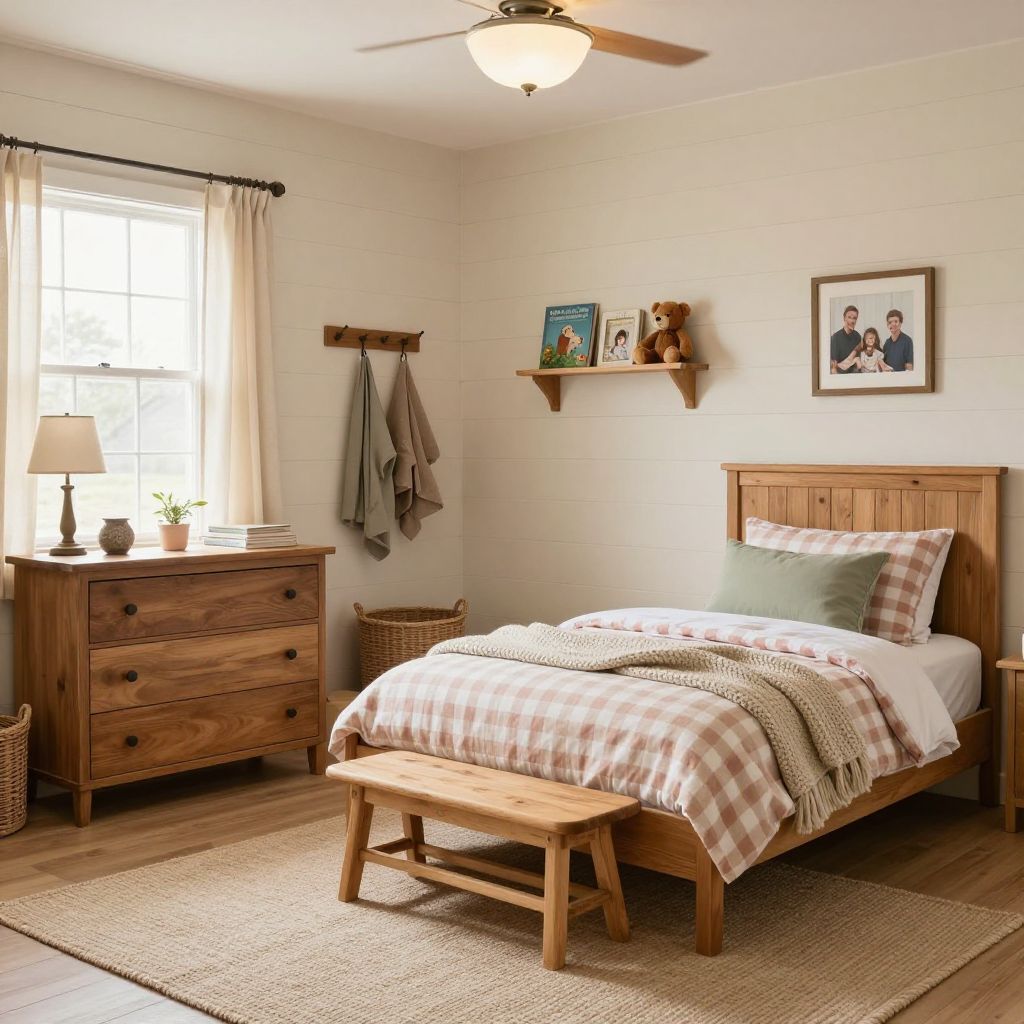 Farmhouse sweet toddler girl bedroom