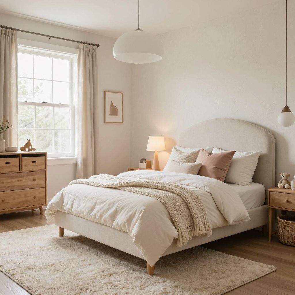 Dreamy neutral room with texture