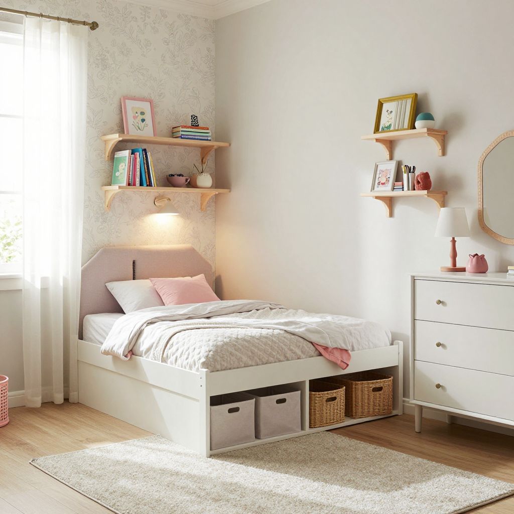 Tiny room smart storage toddler girl bedroom