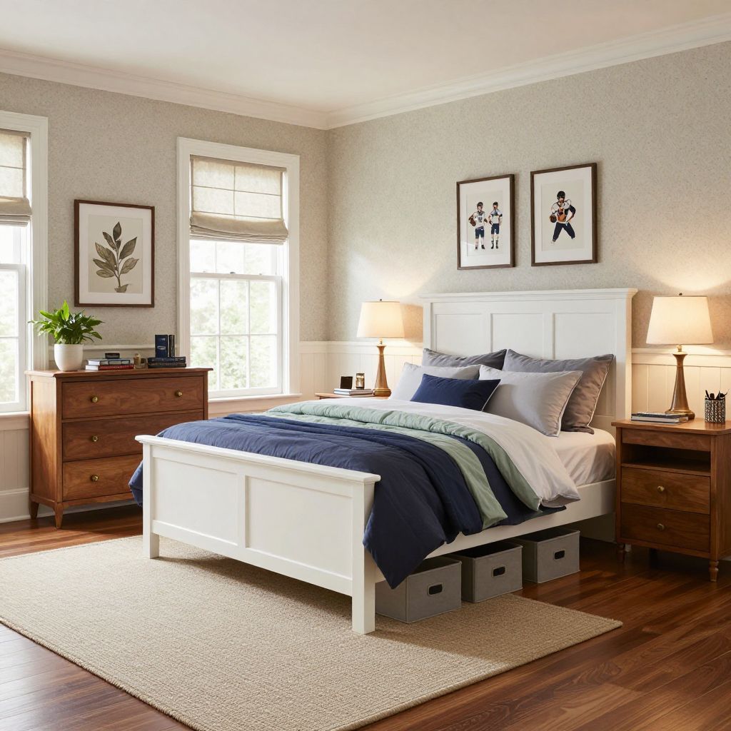 Classic New England Inspired Bedroom