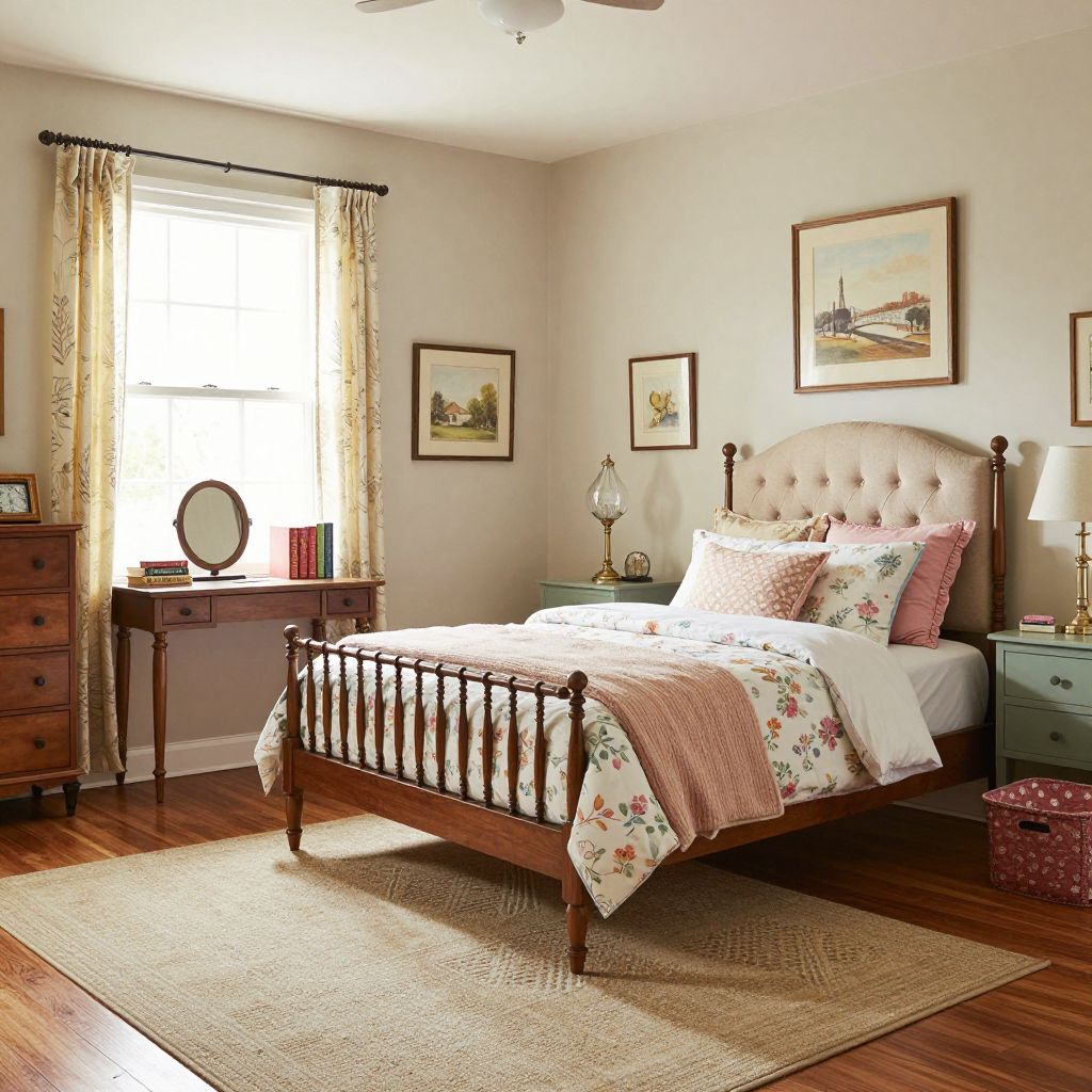 Vintage inspired charm tween girl bedroom idea