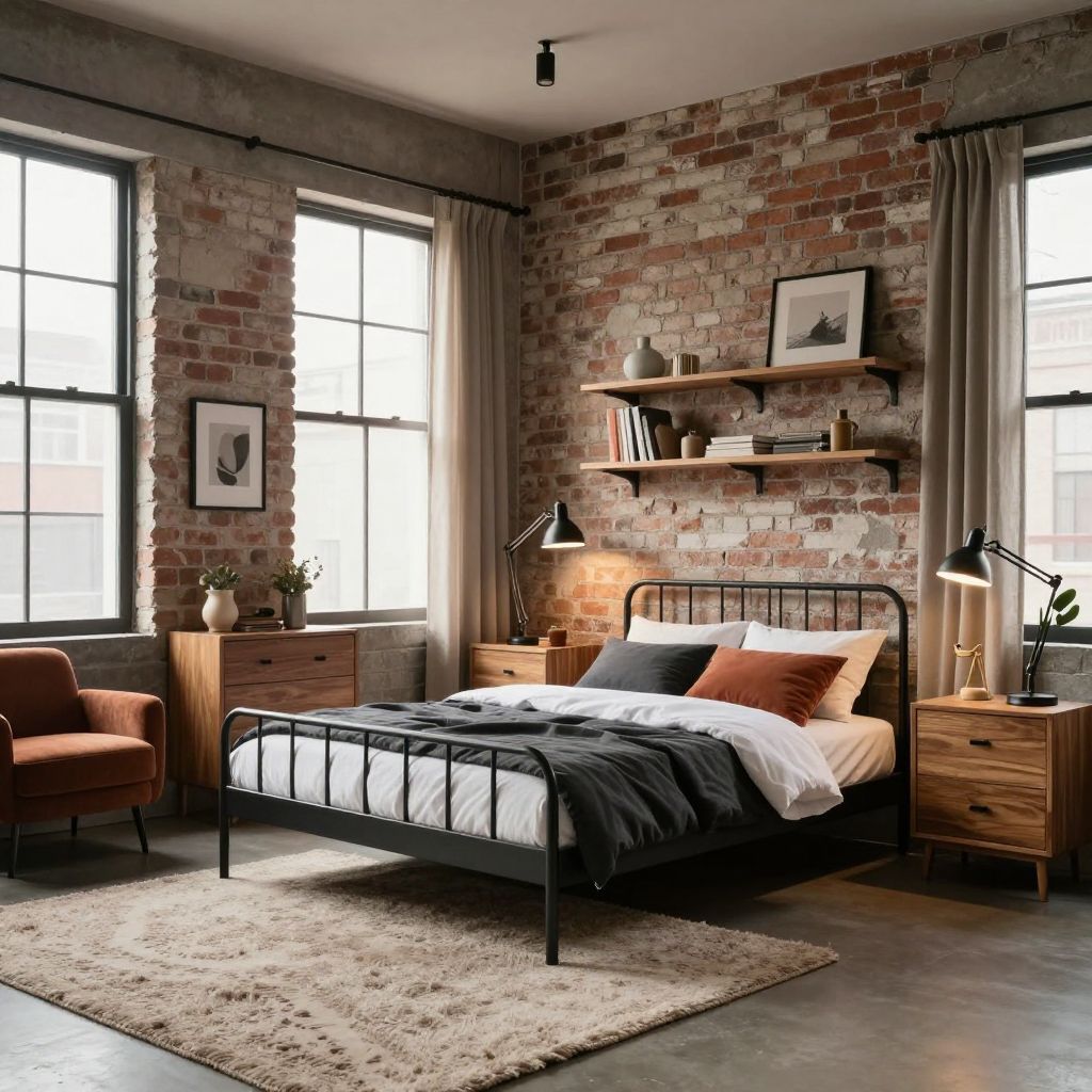 Soft industrial edge tween girl bedroom idea