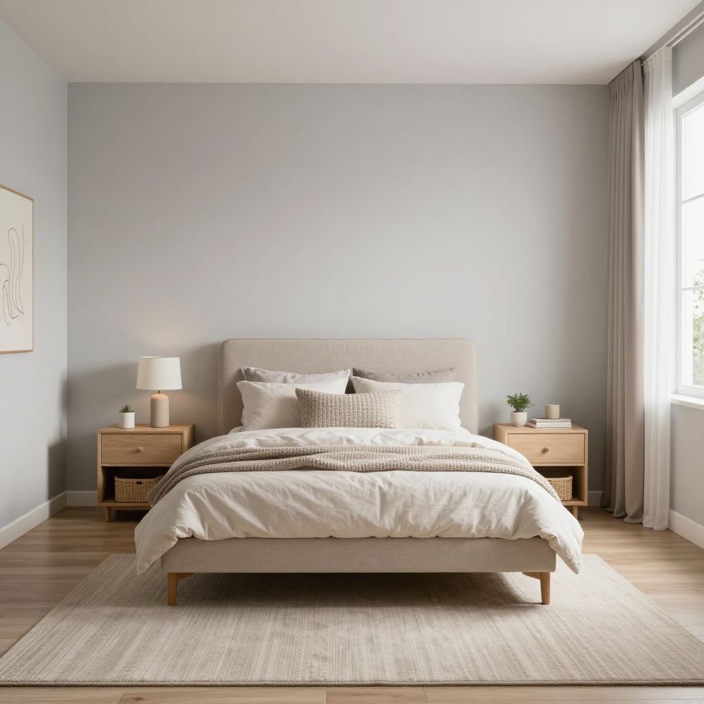 Minimal neutral retreat tween girl bedroom idea