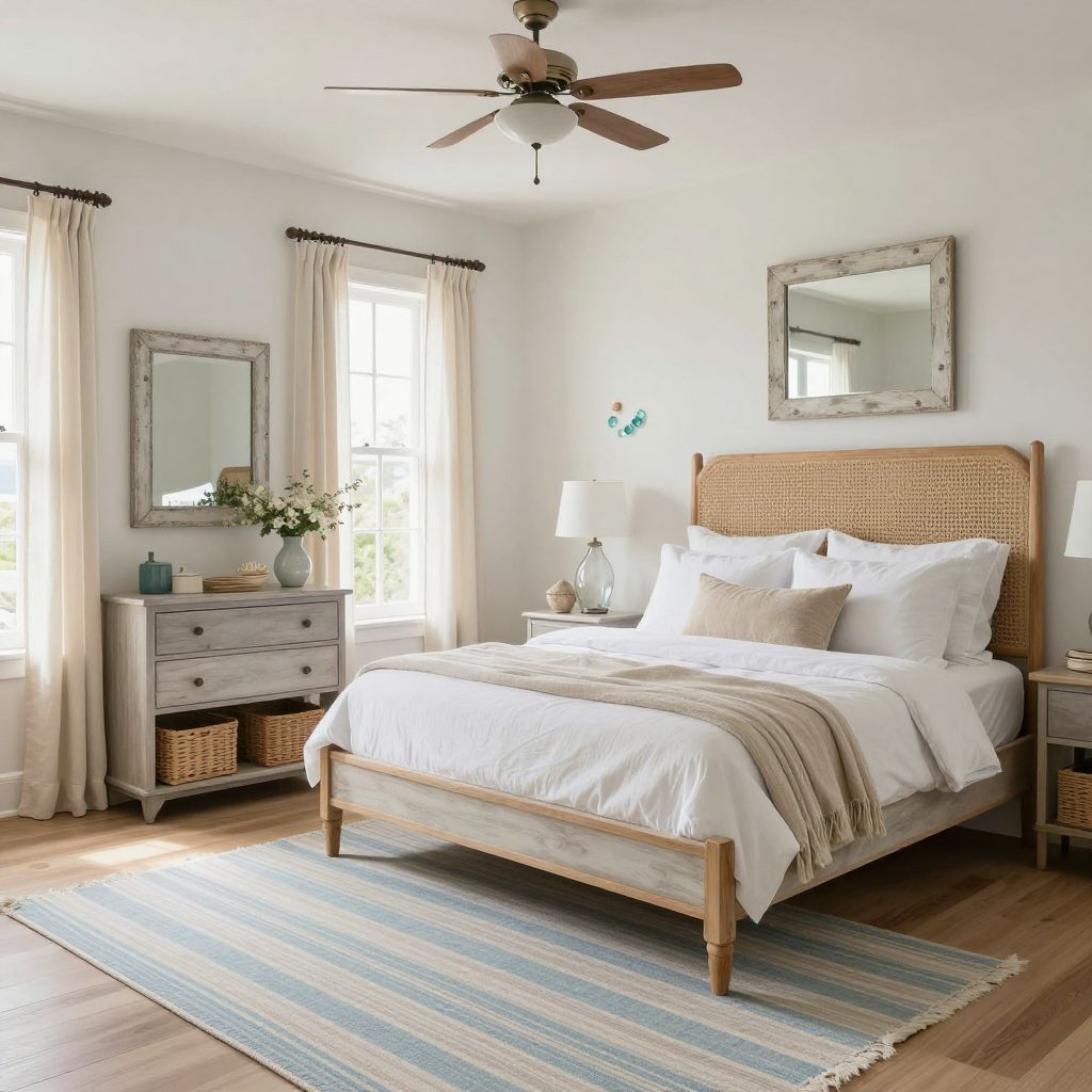 Coastal vintage bedroom