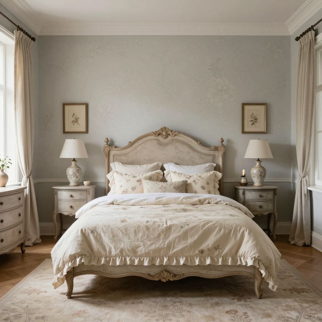 French country vintage bedroom